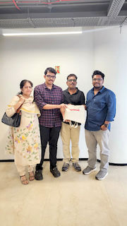 upGrad Dehradun office - student and parents with the counselling team after their study abroad session